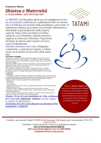 &quot;Shiatsu e Maternità - Post parto e puerperio&quot; - TATAMI ASD -“Evento Apos Approved”- Roma 17-18 Dicembre 2022 e 28-29 Gennaio 2023
