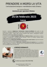 Prendere a morsi la vita - Scuola Arti Orientali &quot;IL SOLE&quot; -“Evento Apos Approved”- Lecce, 25/26 Febbraio 2023