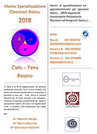 MASTER Specializzazione Operatori Shiatsu -“Evento Apos Approved”- Parma 21/22 Gennaio - Milano 17/18 Febbraio - Casale Monferrato 7/8 Aprile