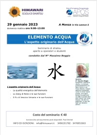 Elemento Acqua &quot;L&#039;Origine&quot; - Himawari - “Evento Apos Approved”- Monza 29 Gennaio 2023