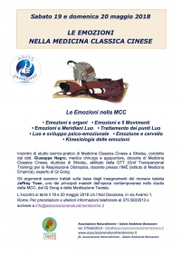 Le Emozioni nella Medicina Classica Cinese -“Evento Apos Approved”- Roma 19/20 Maggio 2018