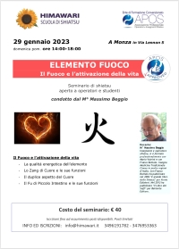 Elemento Fuoco &quot;L&#039;attivazione&quot; - Himawari - “Evento Apos Approved”- Monza 29 Gennaio 2023