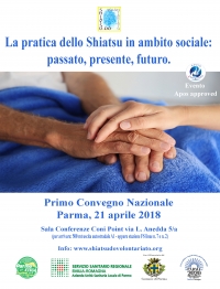 Primo Convegno Nazionale - La pratica dello Shiatsu in ambito sociale: passato, presente e futuro! - Shiatsu Do Onlus -“Evento Apos Approved”- Parma 21 Aprile 2018