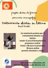 Trattamento Shiatsu sul lettino - Shiatsu Do Firenze - “Evento Apos Approved”- Firenze, 17/18 Dicembre 2022