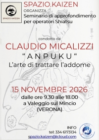 "ANPUKU" L'arte di trattare l'addome - SPAZIO.KAIZEN - &ldquo;Evento Apos Approved&rdquo;- Valeggio sul Mincio (VR) - 15 novembre 2026