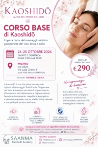 "Kaoshidō, la Via del Tocco del Viso" - ShiatsuArt Academy - &ldquo;Evento Apos Approved&rdquo;- Milano - 24/25 ottobre 2026