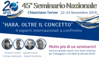 VENTENNALE APOS! 45&deg; Seminario Nazionale di Aggiornamento - Palamontapaschi - Chianciano Terme (SI) 22-23-24 Novembre 2019